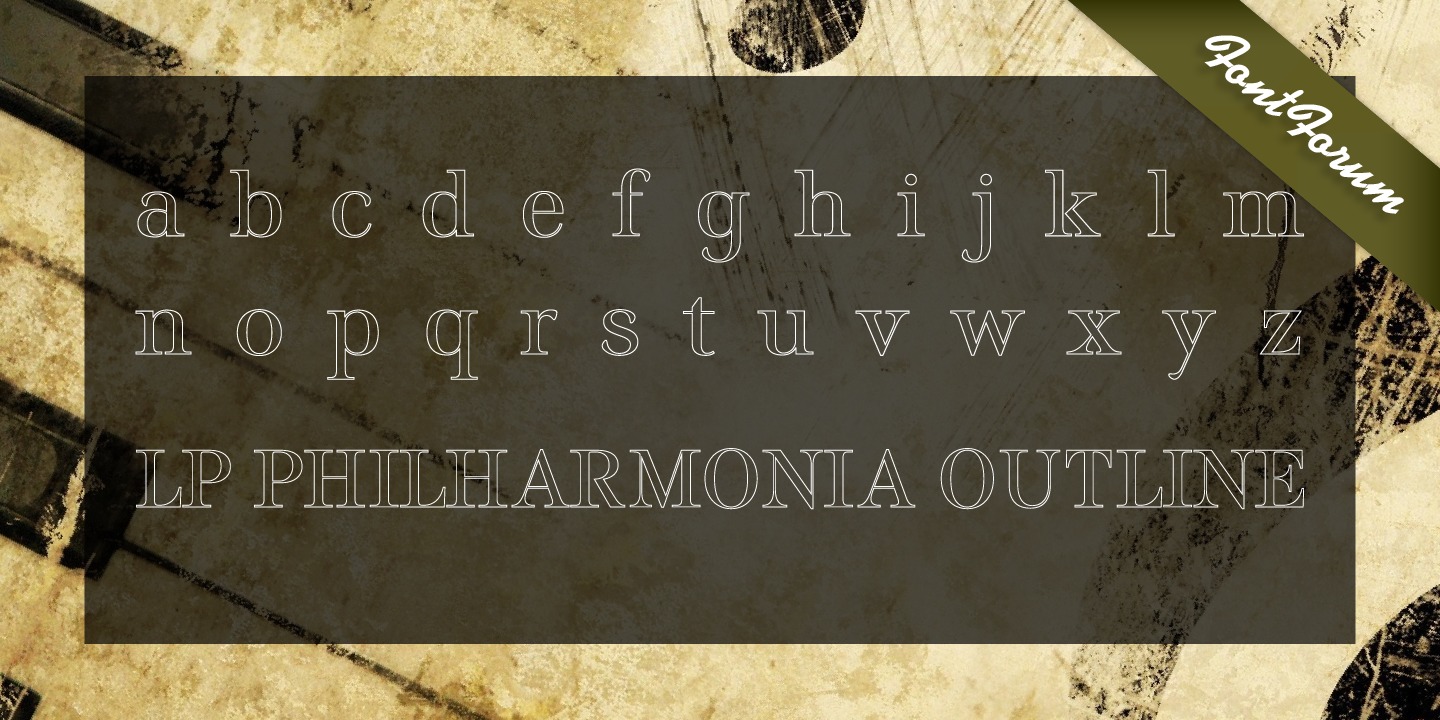 Пример шрифта LP Philharmonia #3